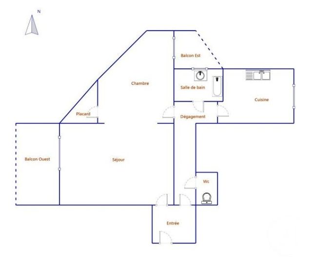 Appartement T2 à vendre - 2 pièces - 49.0 m2 - BOURG DE PEAGE - 26 - RHONE-ALPES - Century 21 Orcalla Immobilier