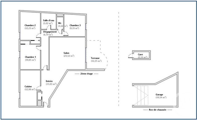 Appartement T4 à vendre - 4 pièces - 93.41 m2 - BOURG DE PEAGE - 26 - RHONE-ALPES - Century 21 Orcalla Immobilier