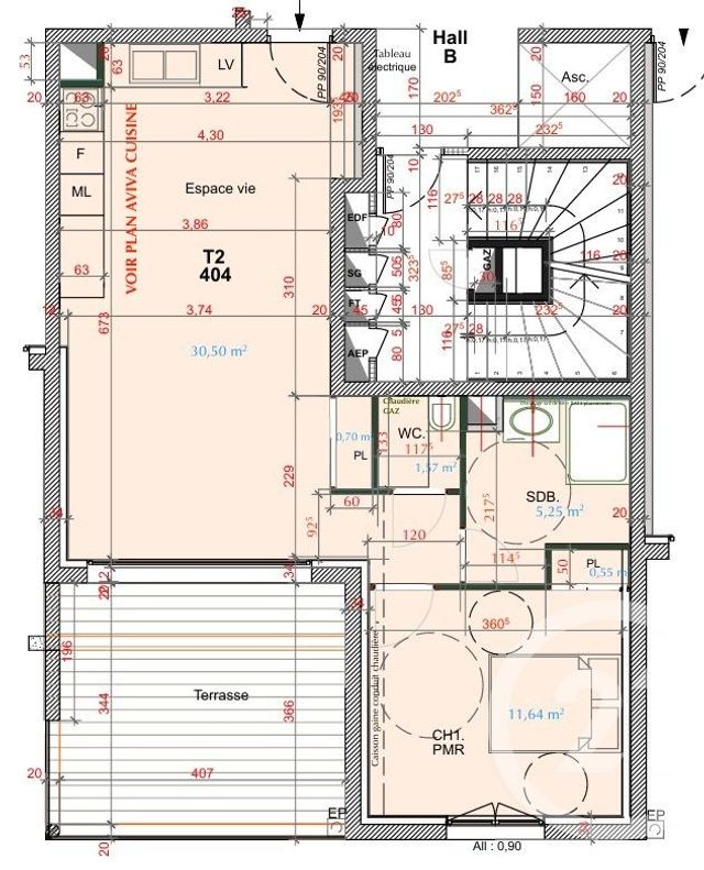 Appartement T2 à vendre - 2 pièces - 50.21 m2 - BOURG DE PEAGE - 26 - RHONE-ALPES - Century 21 Orcalla Immobilier